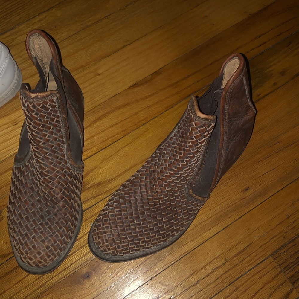 Free People Brown Woven Boots